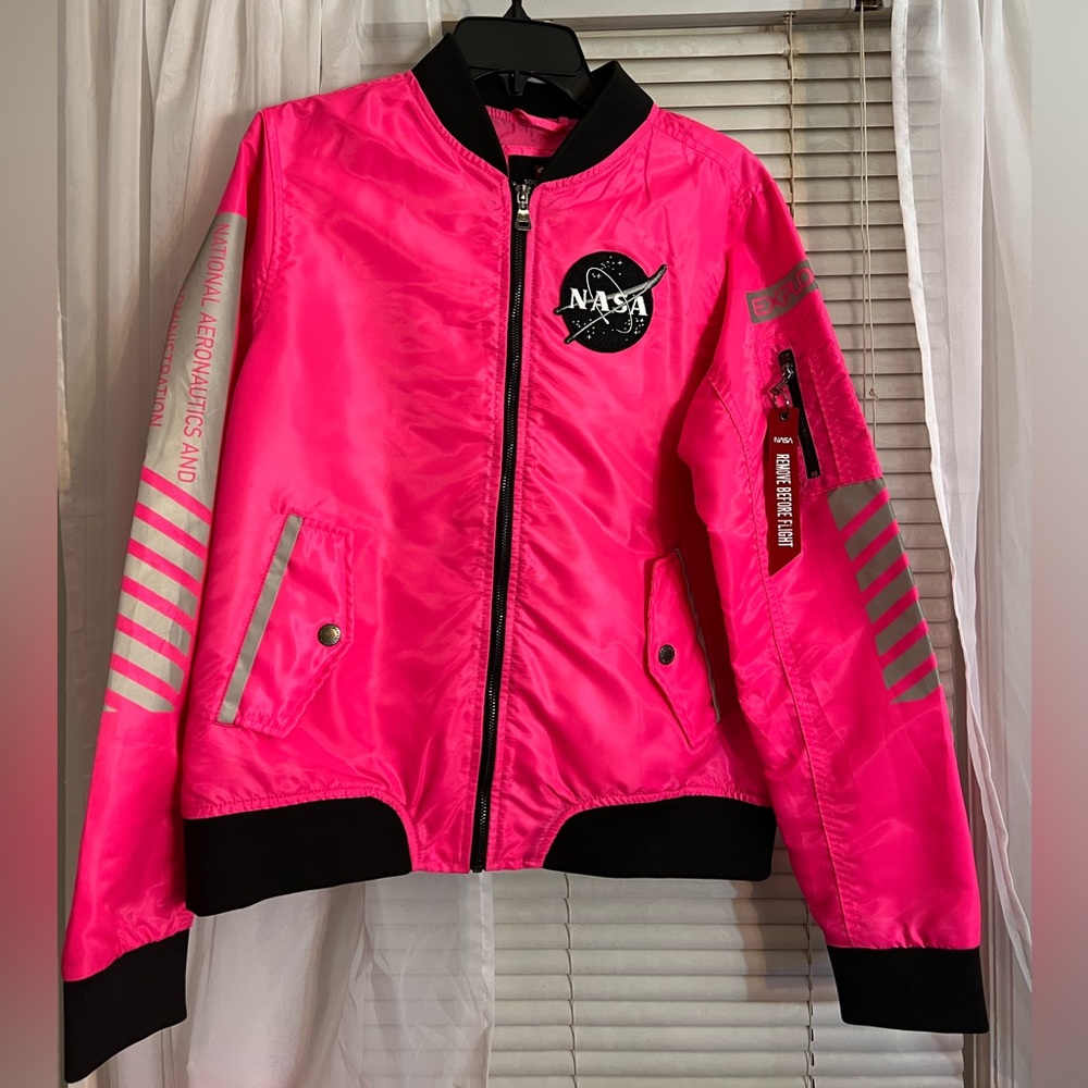 NASA WOMEN JACKET SIZE XL HOT PINK